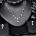Wedding Jewelry - Cubic Zirconia Bridal Jewelry Set - Available Silver and Rose Gold