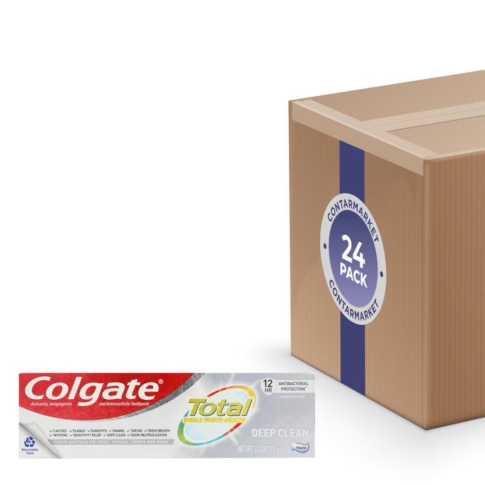 Colgate Total Deep Clean Paste Toothpaste - 3.3 oz - 24 Pack