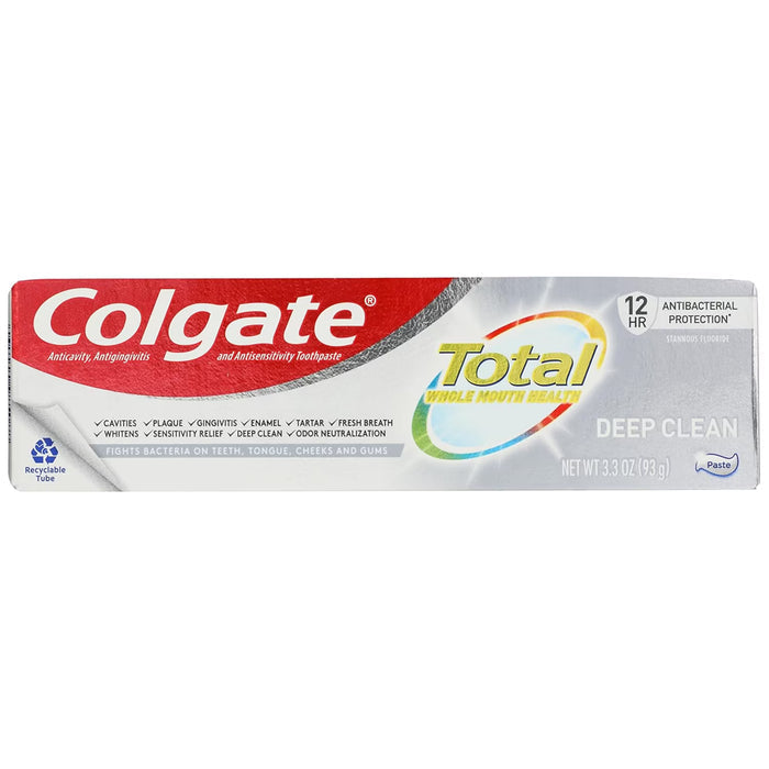 Colgate Total Deep Clean Paste Toothpaste - 3.3 oz - 24 Pack