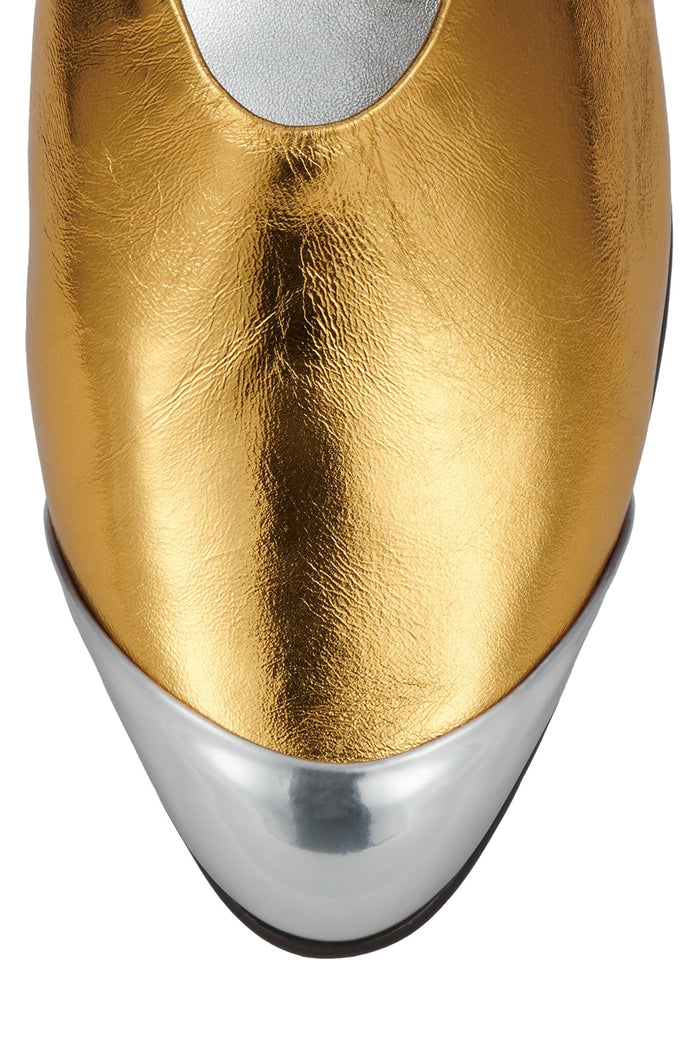 COLLENE-CP Jeffrey Campbell Flat Gold Silver Combo