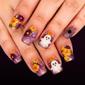 Colorful flowers cute ghost