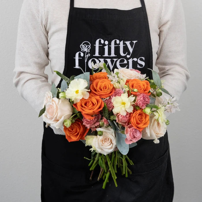 Coral Glow Diy Flower Kit Apron - Image