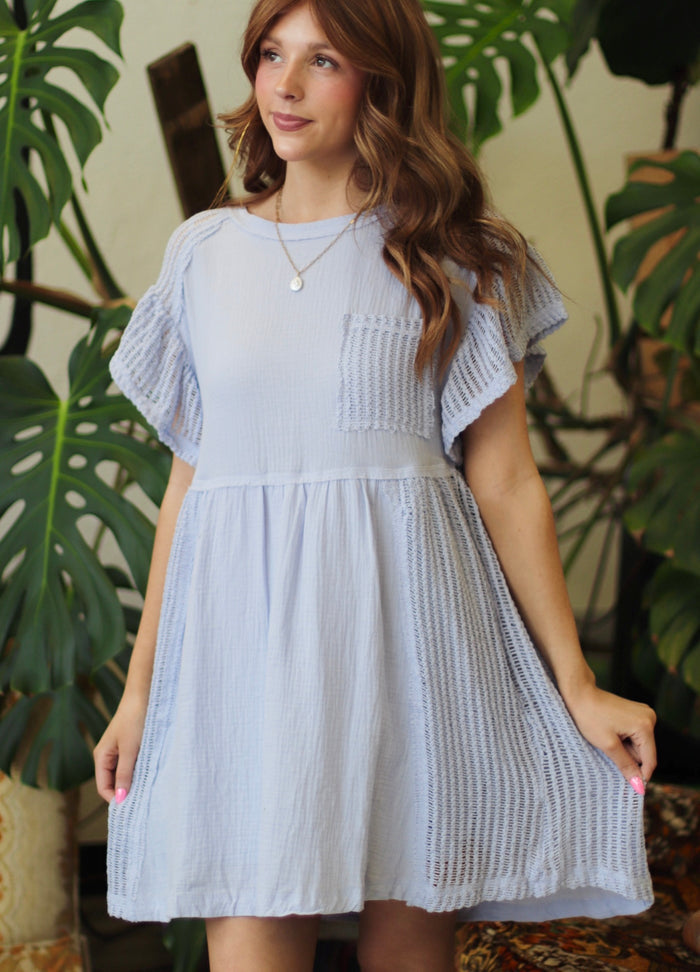 Cornflower Blue Mini Dress