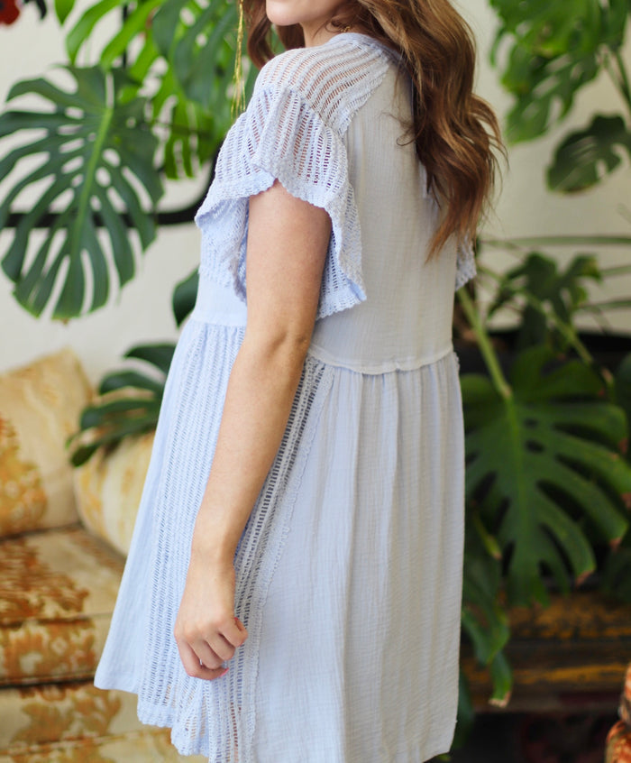 Cornflower Blue Mini Dress