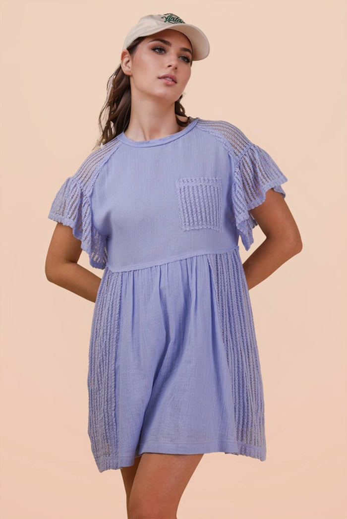 Cornflower Blue Mini Dress