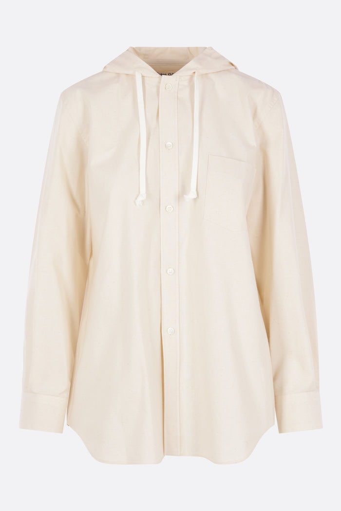cotton hooded shirt