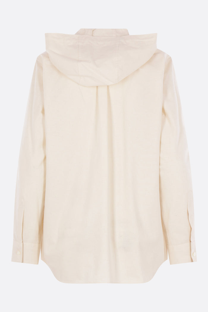 cotton hooded shirt