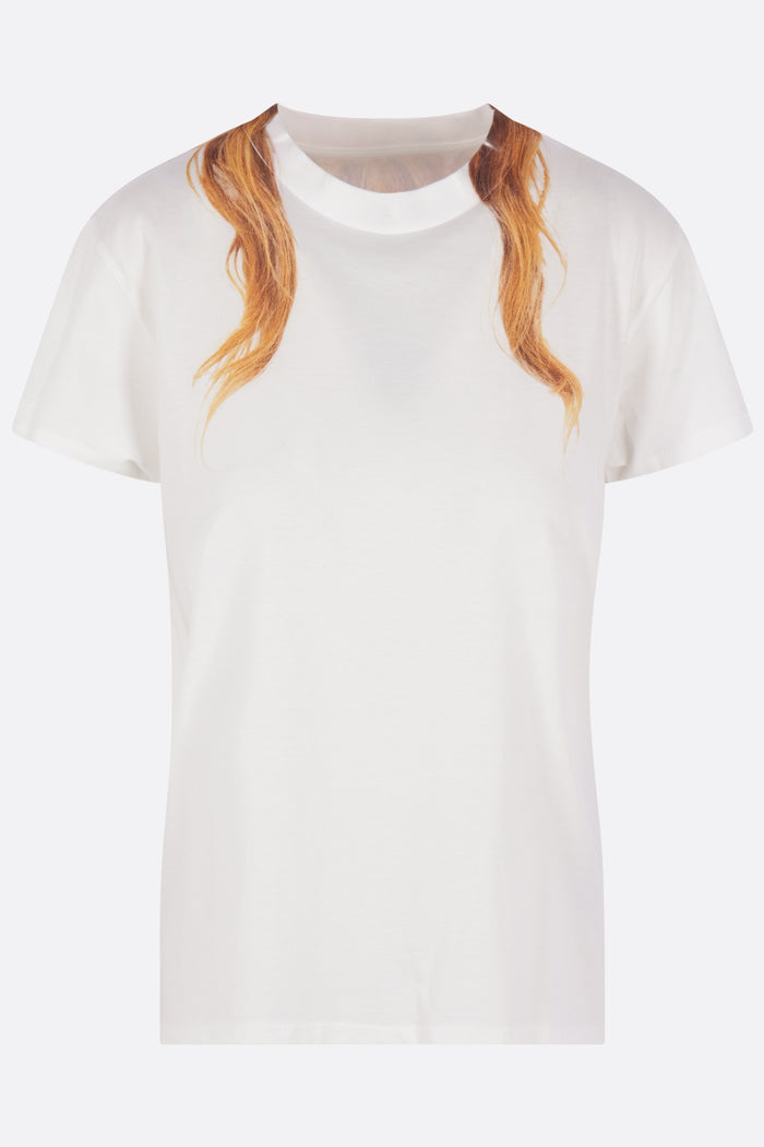 cotton t-shirt with hair print