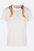 cotton t-shirt with hair print