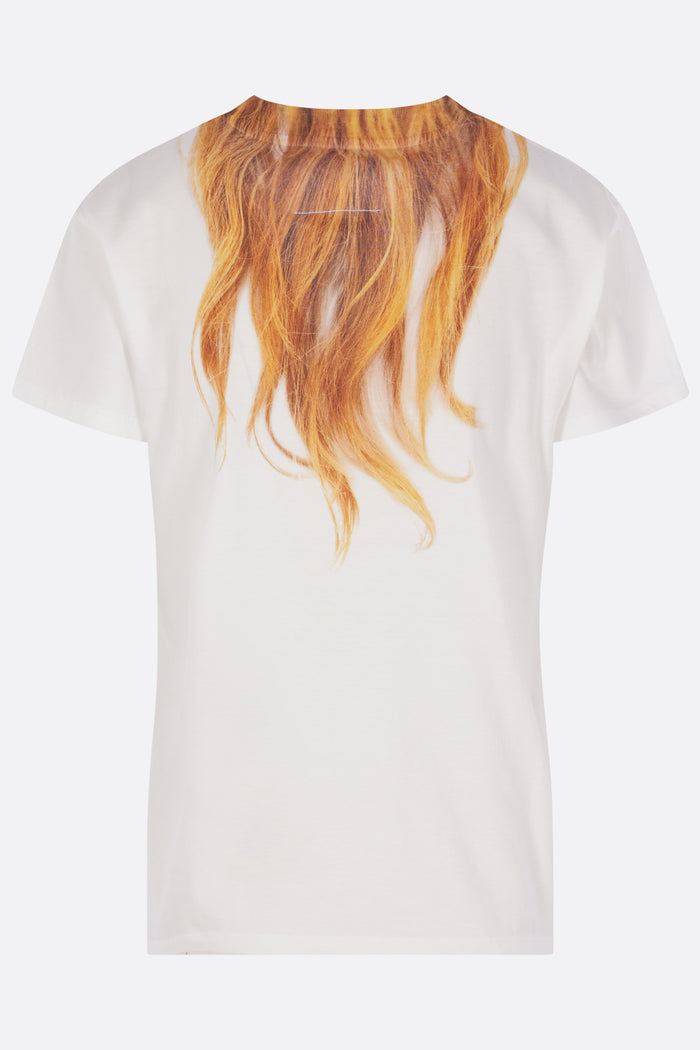 cotton t-shirt with hair print