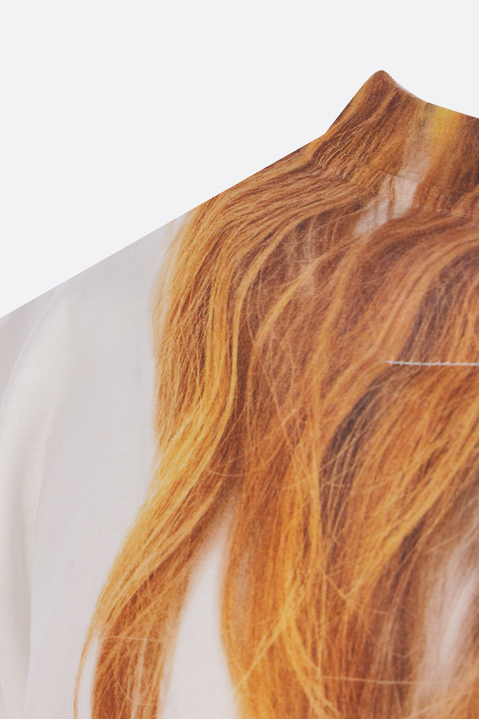 cotton t-shirt with hair print
