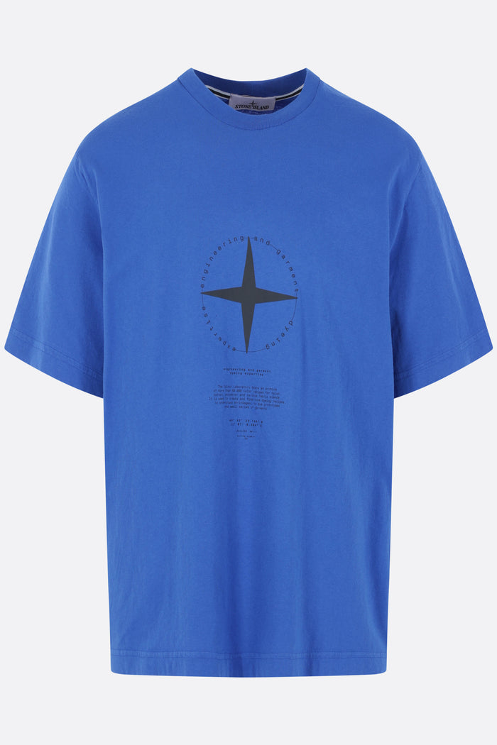 cotton t-shirt with Light Compass print
