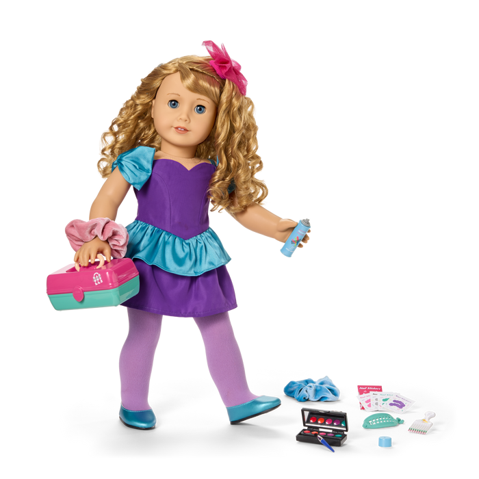 Courtney’s™ Party Dress, Caboodles® & Hair Accessories for 18-inch Dolls (Historical Characters)