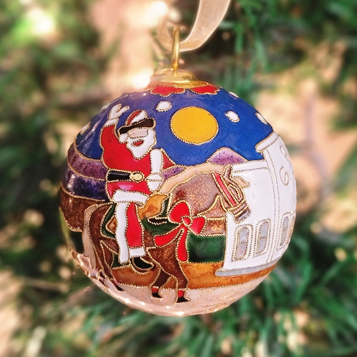 Cowboy Kringle Cloisonné Ornament