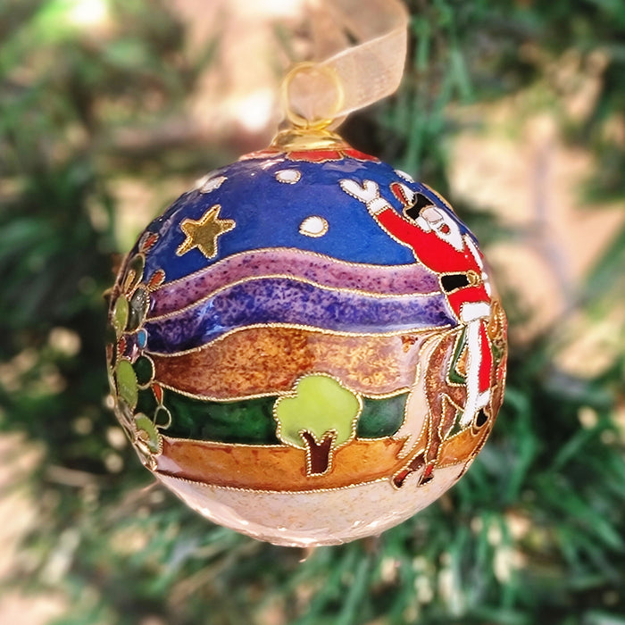 Cowboy Kringle Cloisonné Ornament