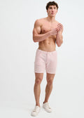 Crepe Pink 5" Inseam Tweed-Look Jacquard Stretch Knit Jeans Shorts St-1932-102