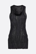 crinkled knit tank top