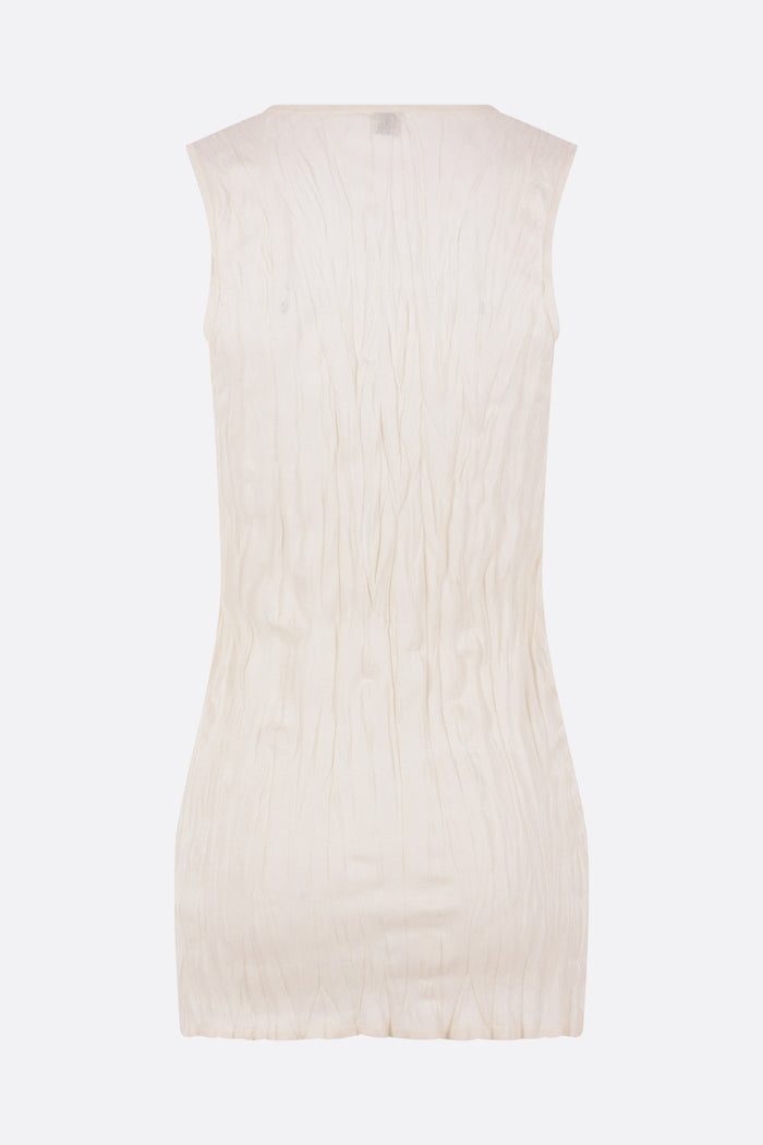 crinkled knit tank top