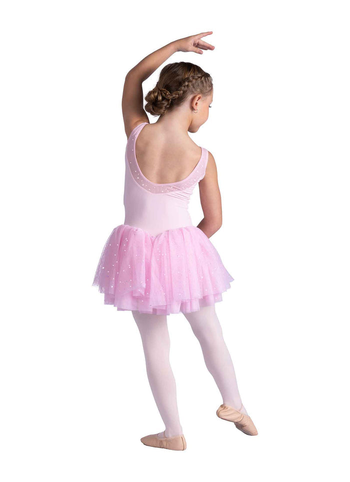 DanzNMotion Cielo Tank Sleeve Glitter Dress