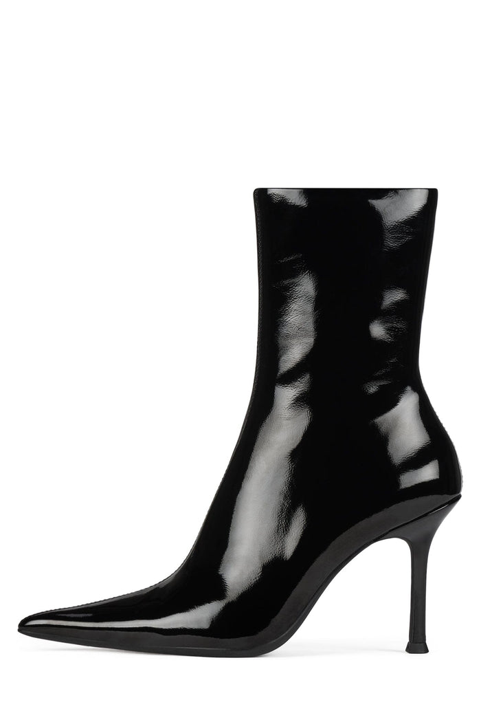 DARING-2 Jeffrey Campbell Ankle Boot Black Crinkle Patent