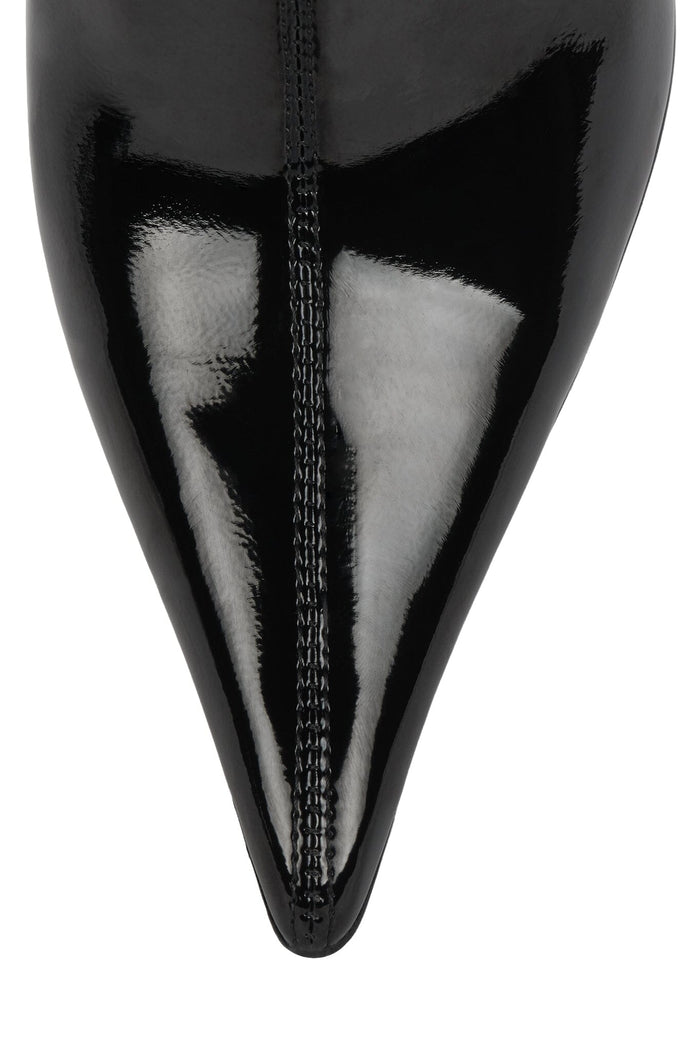 DARING-2 Jeffrey Campbell Ankle Boot Black Crinkle Patent