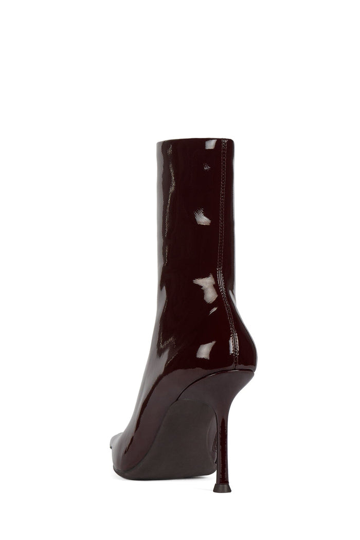 DARING-2 Jeffrey Campbell Ankle Boot Dark Wine Crinkle Patent