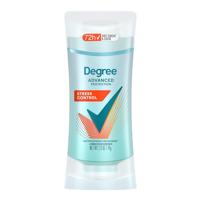 Degree Advanced Stress Control Antiperspirant Deodorant for Women Invisible Solid 2.7 oz - 12 Pack