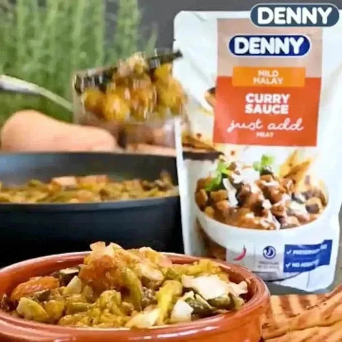 Denny Curry Sauce Mild Malay Curry 415g jar with subtle traditional curry flavor