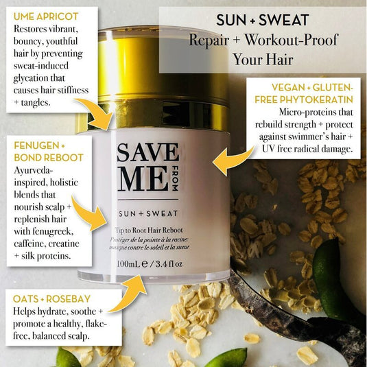 DISCONTINUED -Sun + Sweat - Tip to Root Hair Reboot 0.5 fl oz | Save Me From