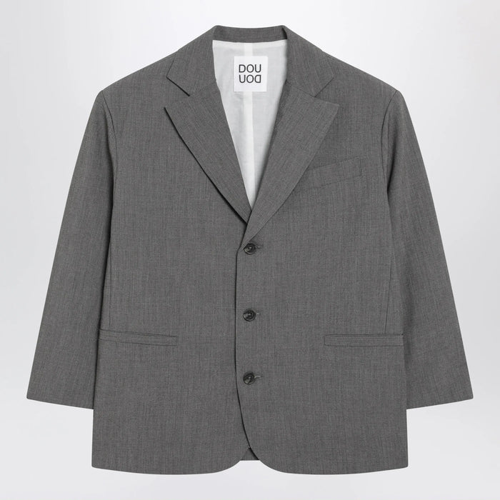 Douuod - Grey single-breasted jacket Brand Coats & Jackets 8