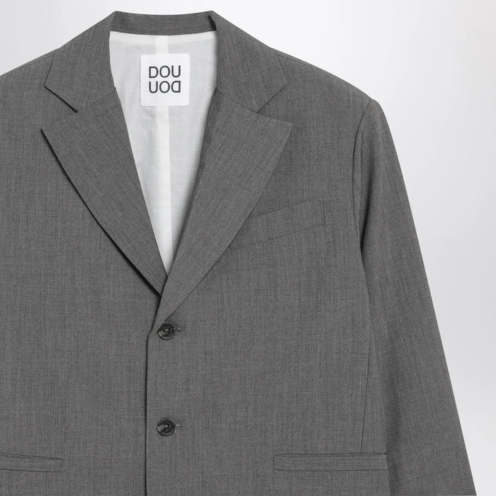 Douuod - Grey single-breasted jacket Brand Coats & Jackets 8
