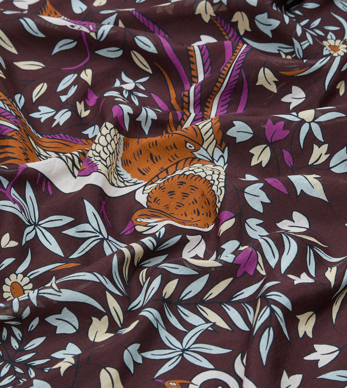 Drake’s for St. Regis Birds of Paradise Print Cotton-Silk Bandana