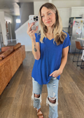 Effortless Shortsleeve Tee in Light Navy