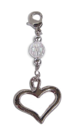 Elegant Silver Heart Charm - Premium Hair Accessory