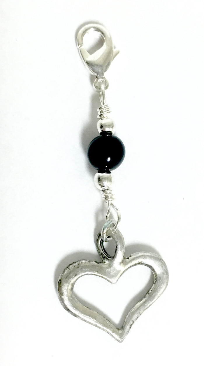 Elegant Silver Heart Charm - Premium Hair Accessory