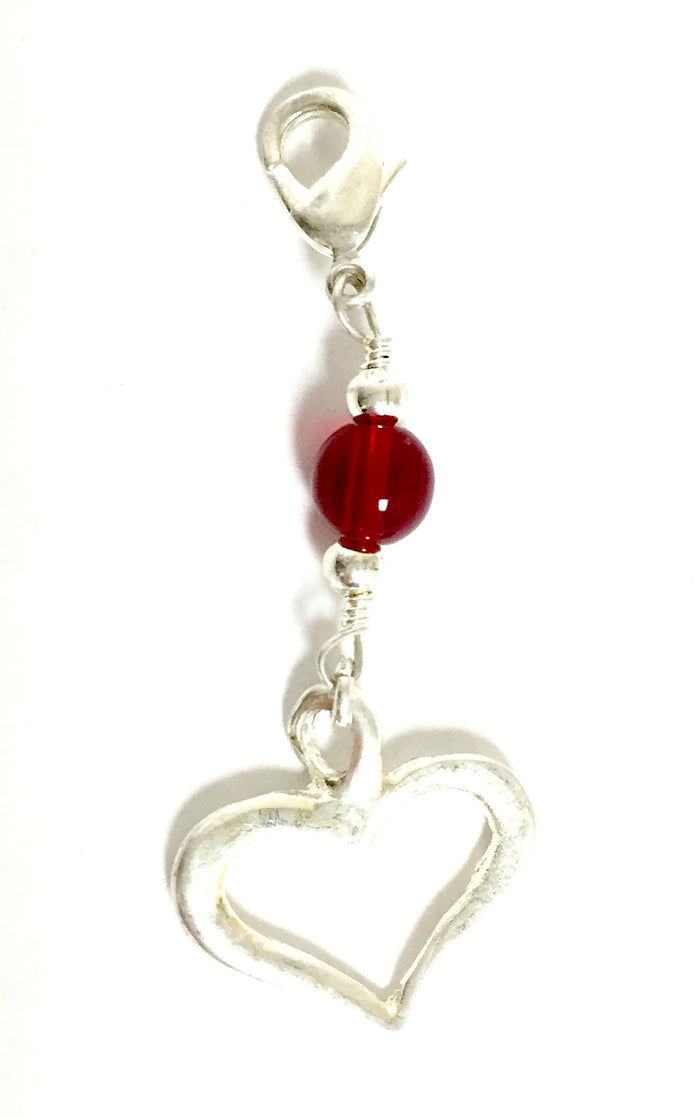 Elegant Silver Heart Charm - Premium Hair Accessory