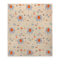 Elephant Safari - Cozy Sherpa Jacquard Sweater Knit Baby Blanket (Organic Cotton)