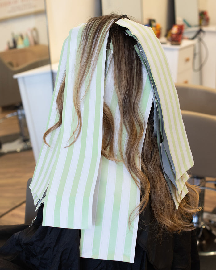 Embossed Roll - Celery Stripes