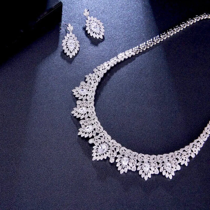 Wedding Jewelry - 3-Piece Luxury Cubic Zirconia Bridal Jewelry Set