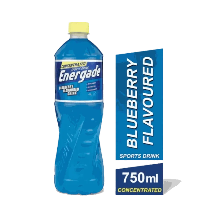 Energade Sports Drink Concentrate 750ml blueberry flavor bottle for hydration and electrolyte replenishment