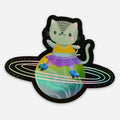 Exclusive Extra Celestial Holographic Cat Vinyl Sticker
