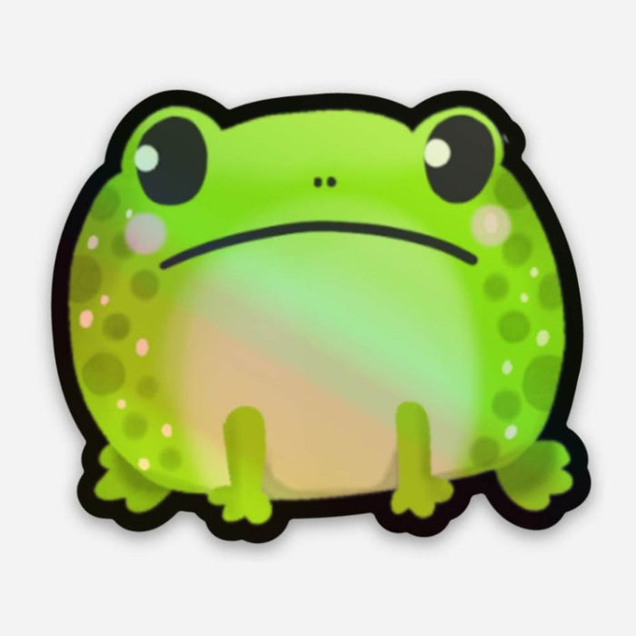 Exclusive Extra Celestial Holographic Frog Vinyl Sticker
