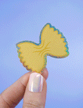 Farfalle pasta glitter sticker
