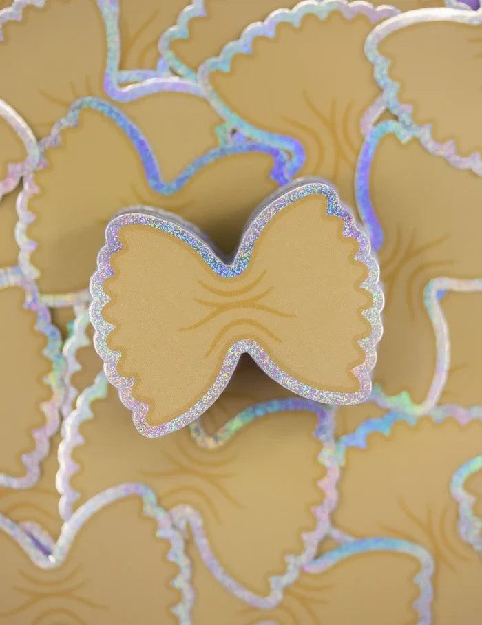 Farfalle pasta glitter sticker