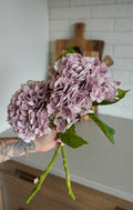 Faux Smoky Mauve Hydrangea Stem - Magnolia Lane co. Home + Garden + Gift
