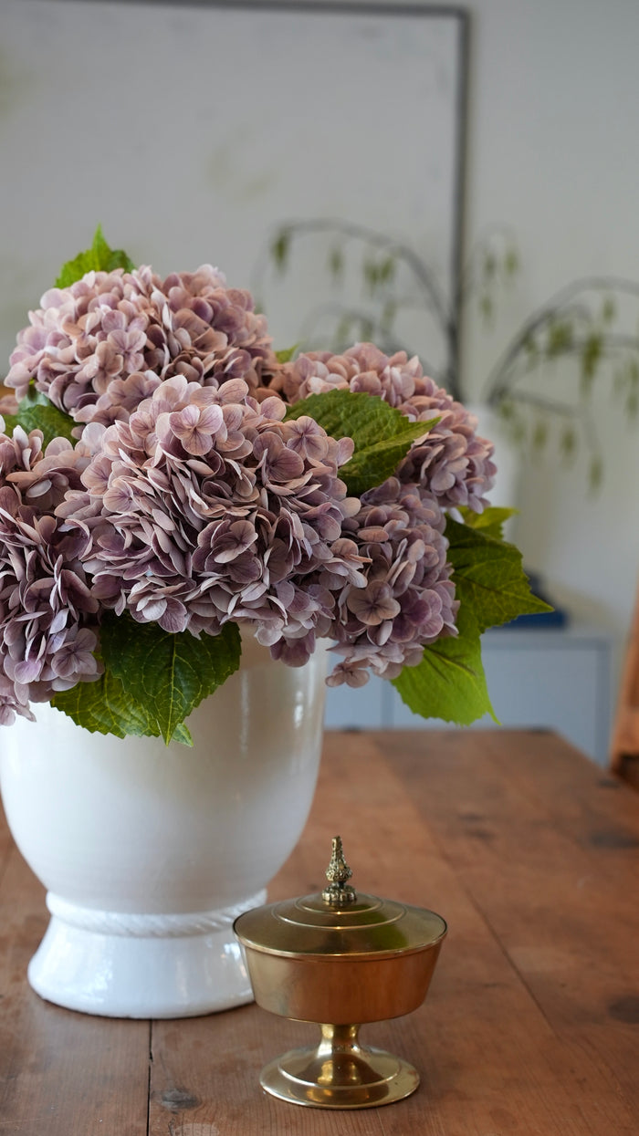 Faux Smoky Mauve Hydrangea Stem - Magnolia Lane co. Home + Garden + Gift
