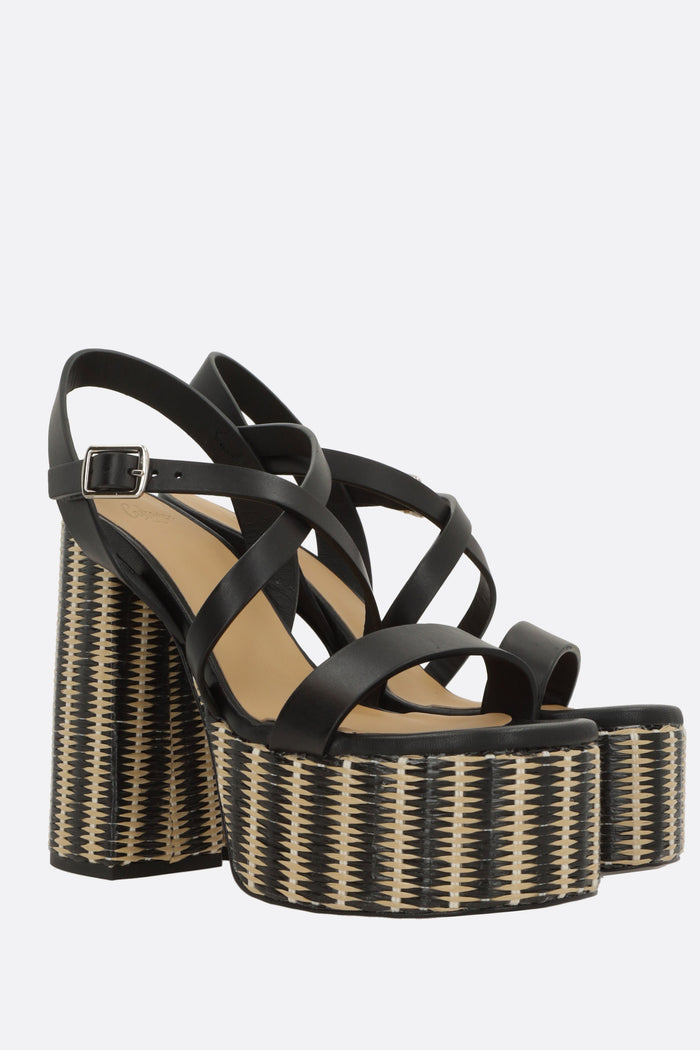 Felisa platform sandals in smooth leather
