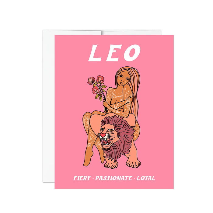 Fiery Little Leo - Notecard