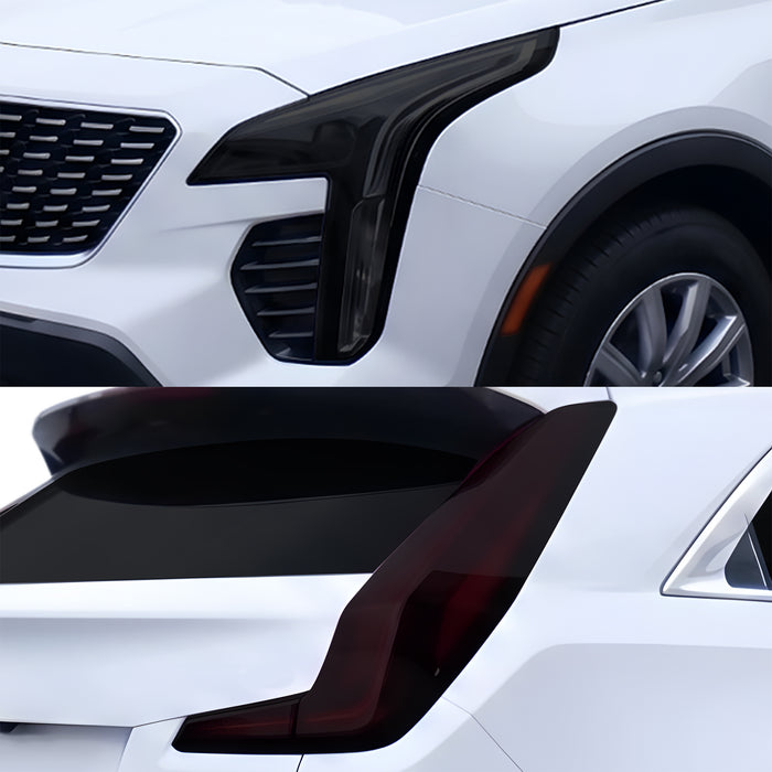 Fits Cadillac XT4 2019-2023 Full Headlight Taillight Precut Smoked PPF Tint Kit Film Overlay  - Bogar Tech Designs