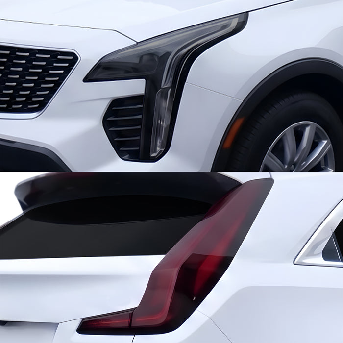 Fits Cadillac XT4 2019-2023 Full Headlight Taillight Precut Smoked PPF Tint Kit Film Overlay  - Bogar Tech Designs